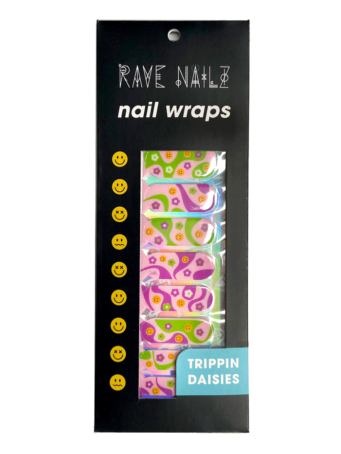 Trippin Daisies Nail Wraps